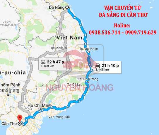 Vận chuyển hàng Đà Nẵng đi Cần Thơ